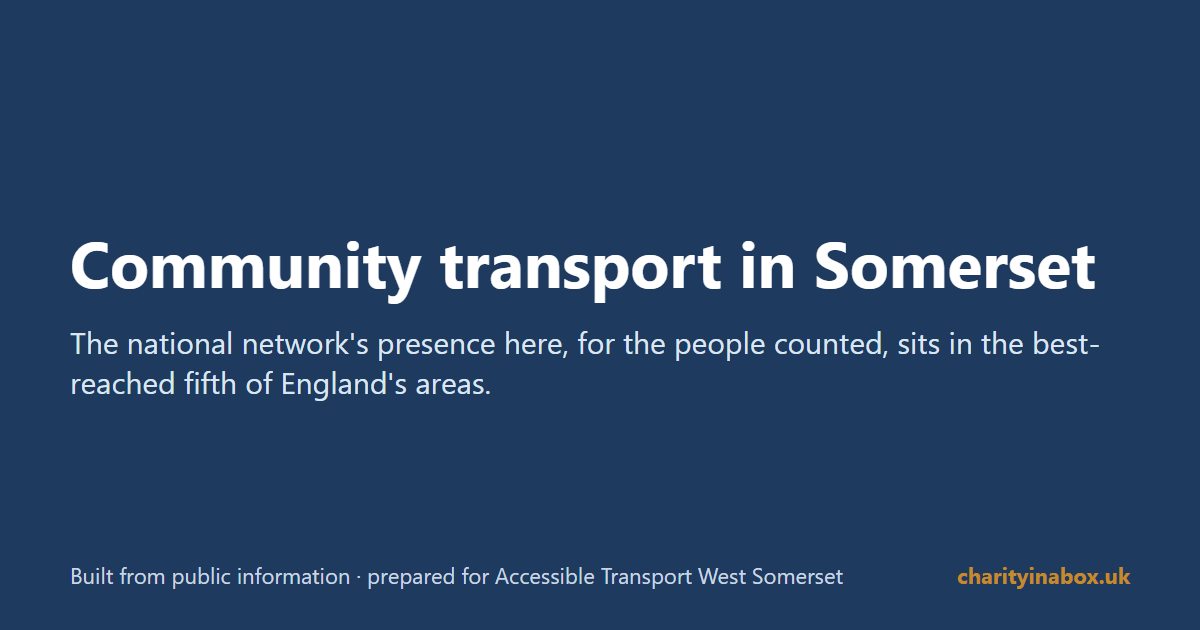 Community transport in Somerset