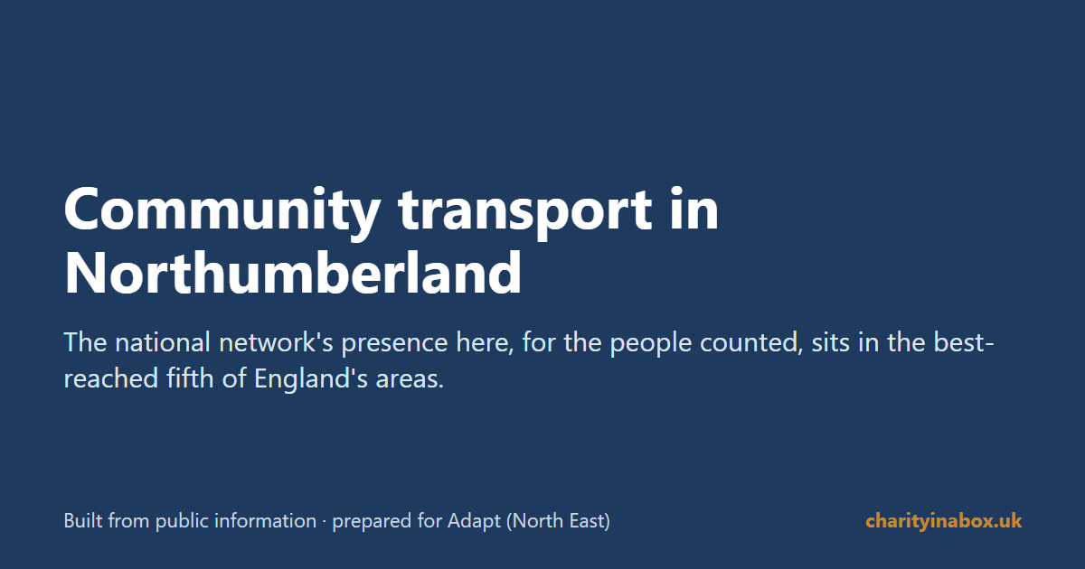 Community transport in Northumberland