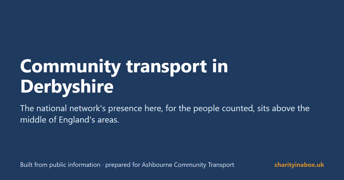 Community transport in Derbyshire