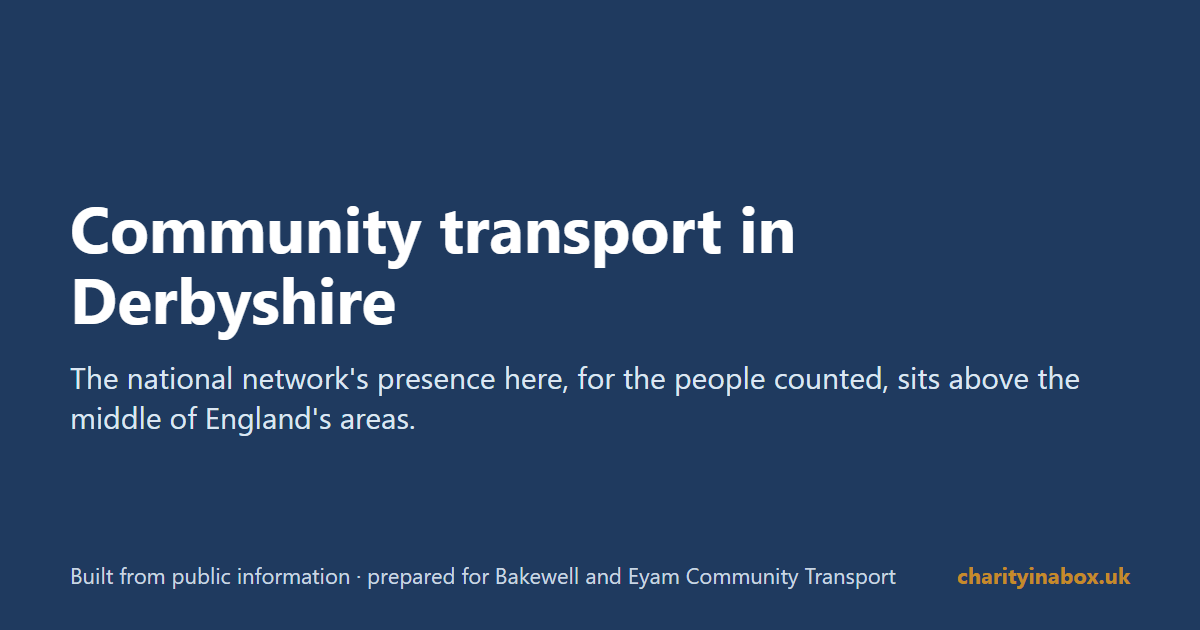 Community transport in Derbyshire