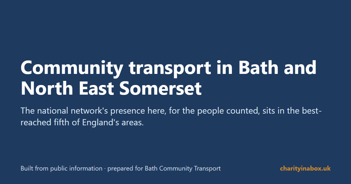 Community transport in Bath and North East Somerset