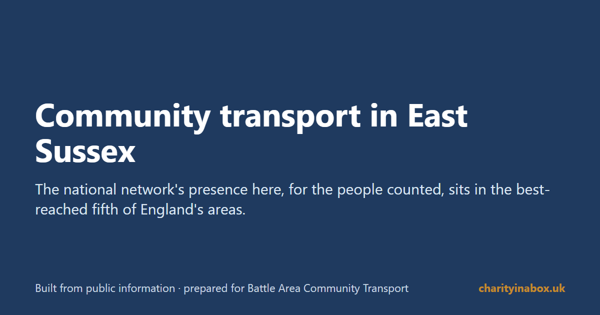 Community transport in East Sussex