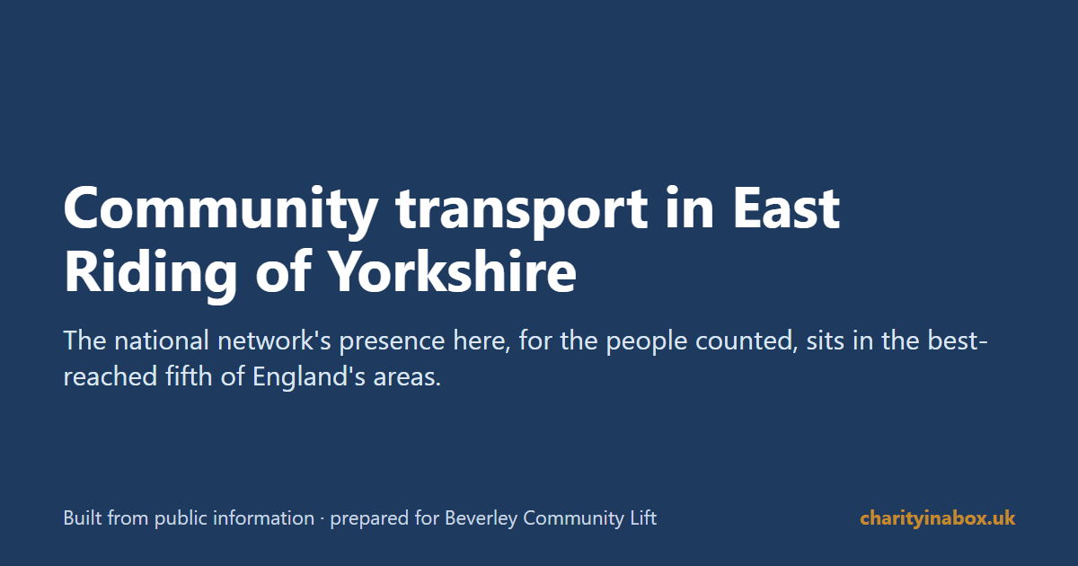 Community transport in East Riding of Yorkshire