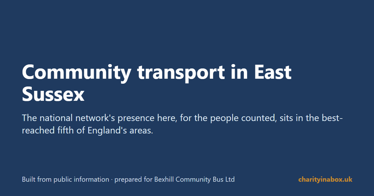 Community transport in East Sussex