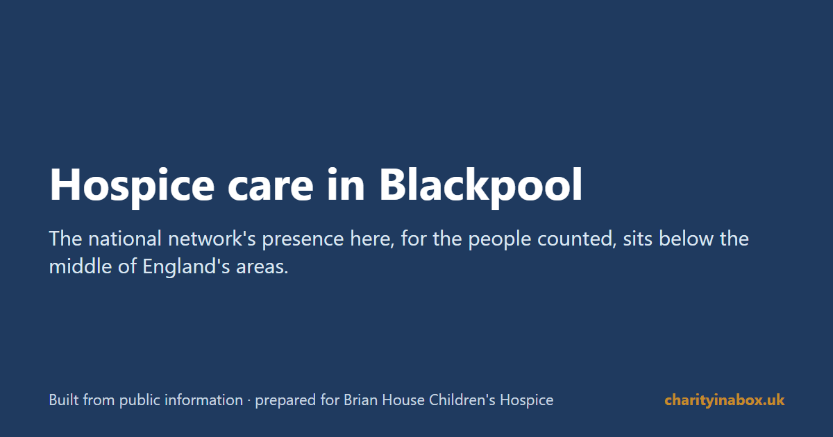 Hospice care in Blackpool