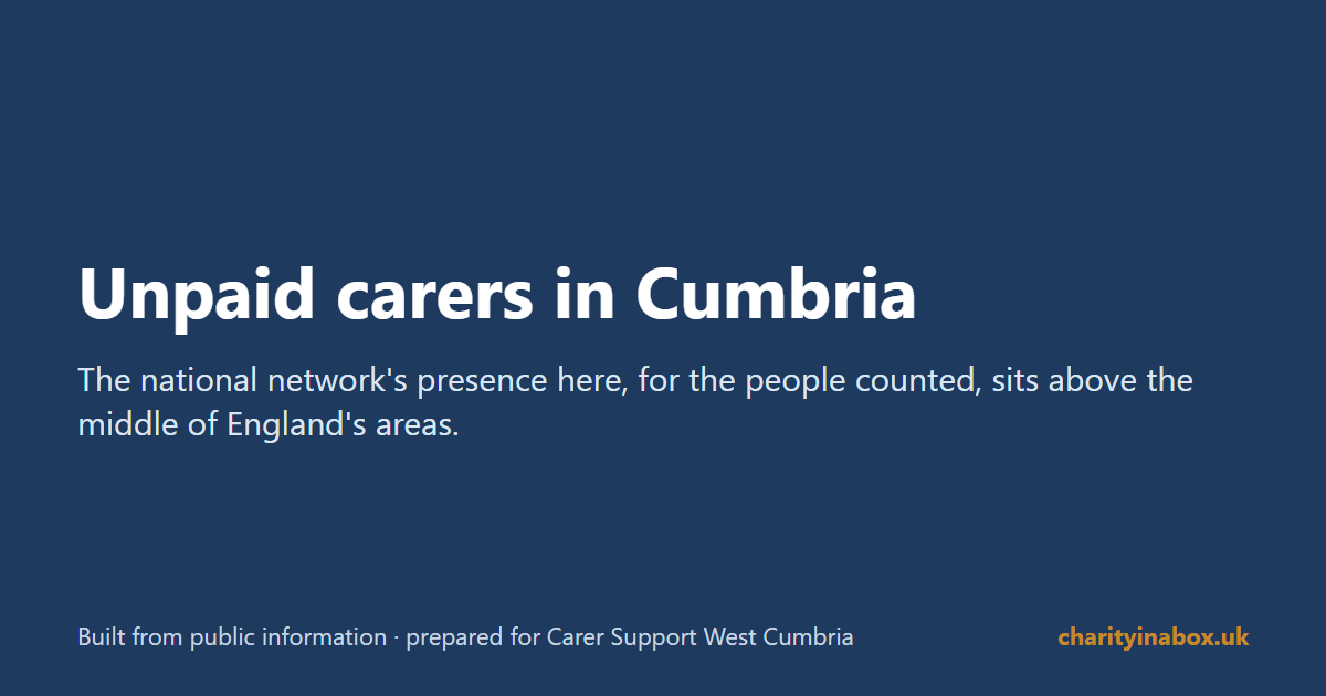 Unpaid carers in Cumbria