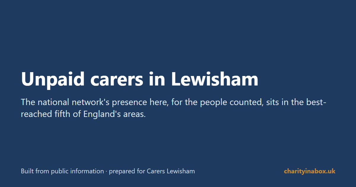 Unpaid carers in Lewisham