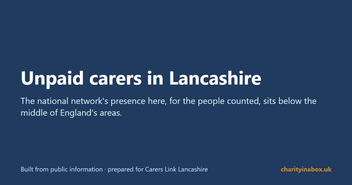 Unpaid carers in Lancashire