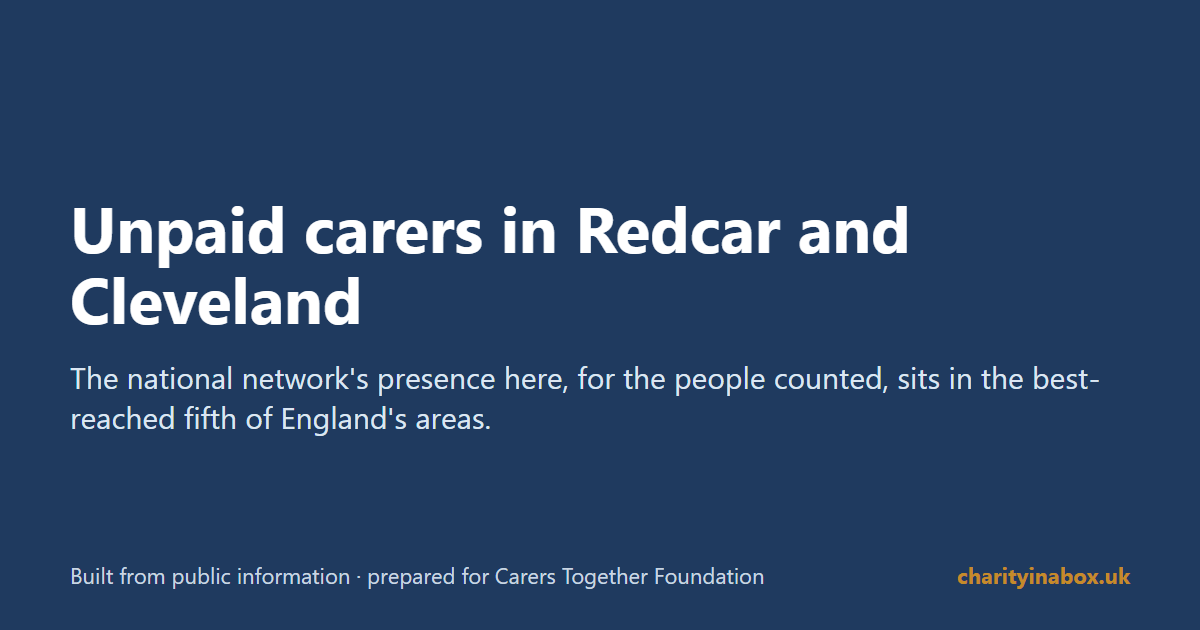 Unpaid carers in Redcar and Cleveland