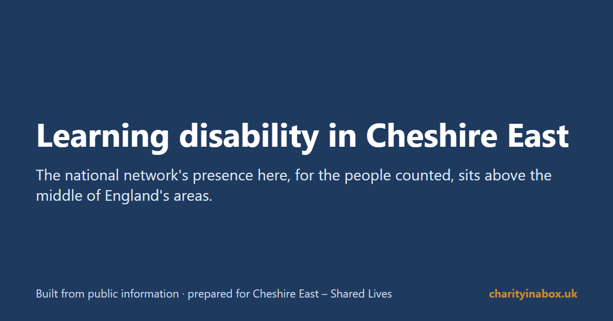 Learning disability in Cheshire East