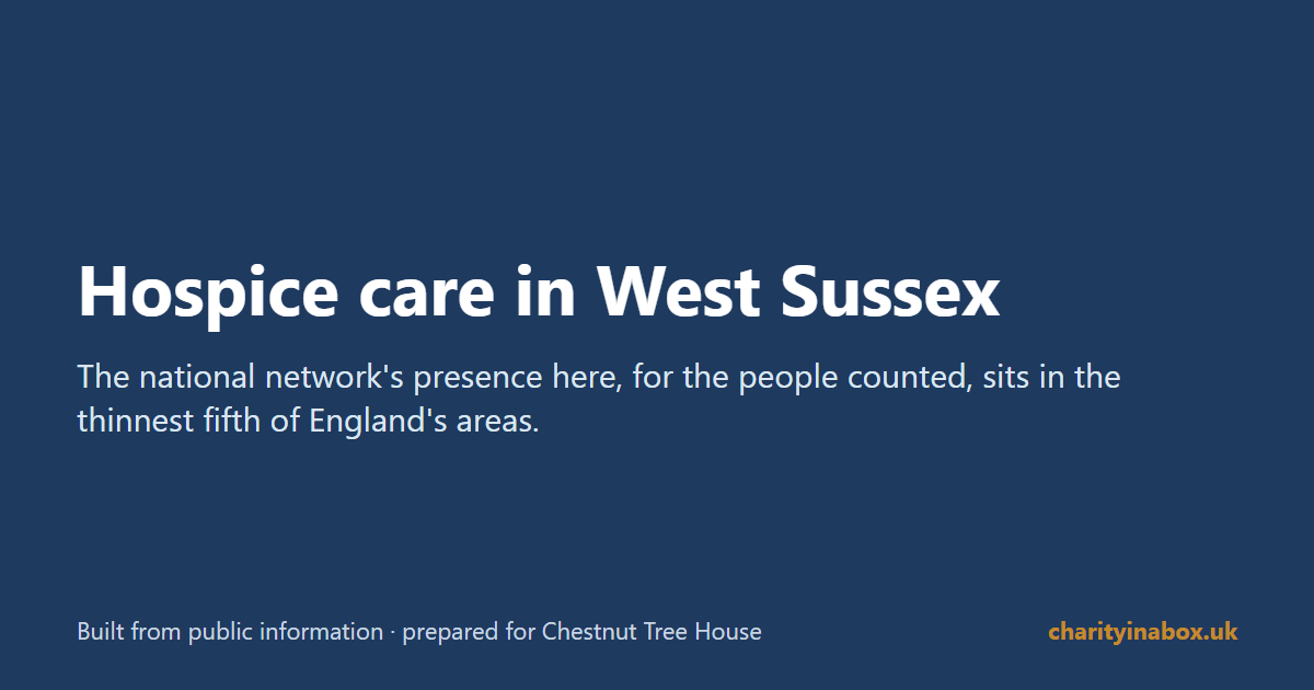 Hospice care in West Sussex
