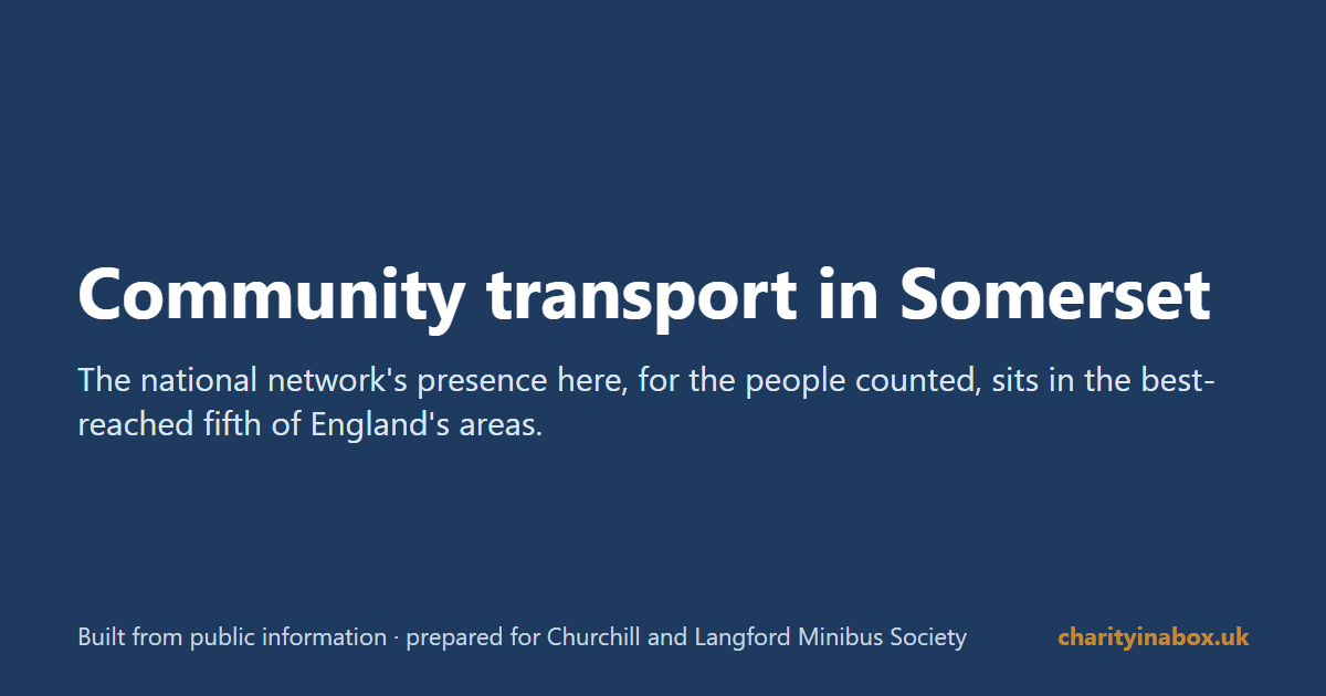 Community transport in Somerset