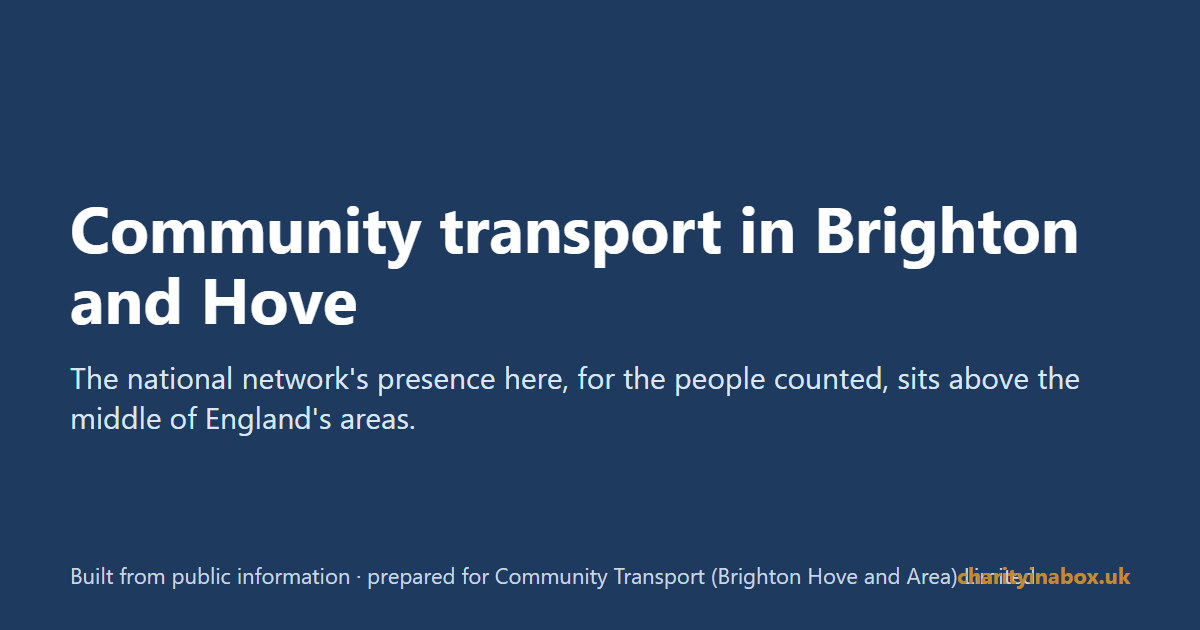 Community transport in Brighton and Hove