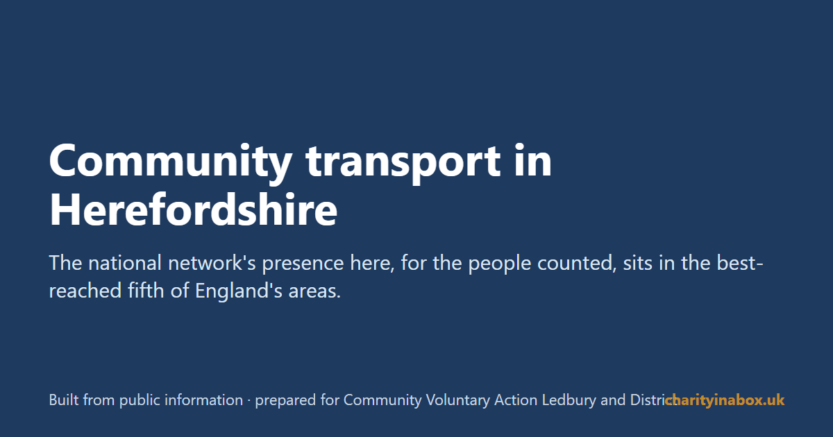Community transport in Herefordshire