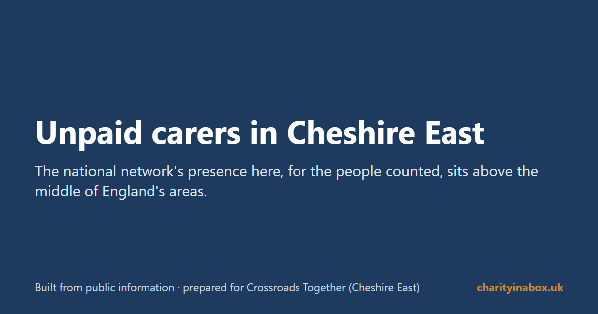 Unpaid carers in Cheshire East