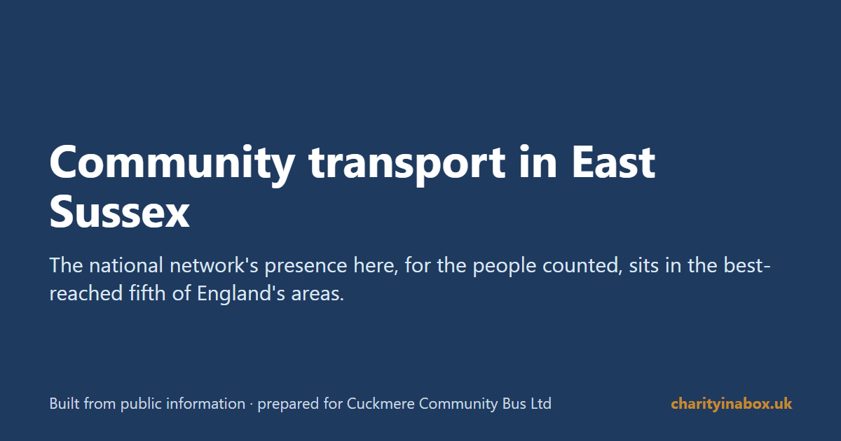 Community transport in East Sussex