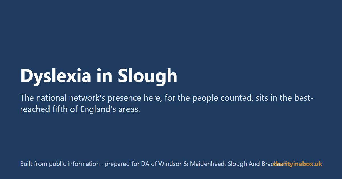Dyslexia in Slough