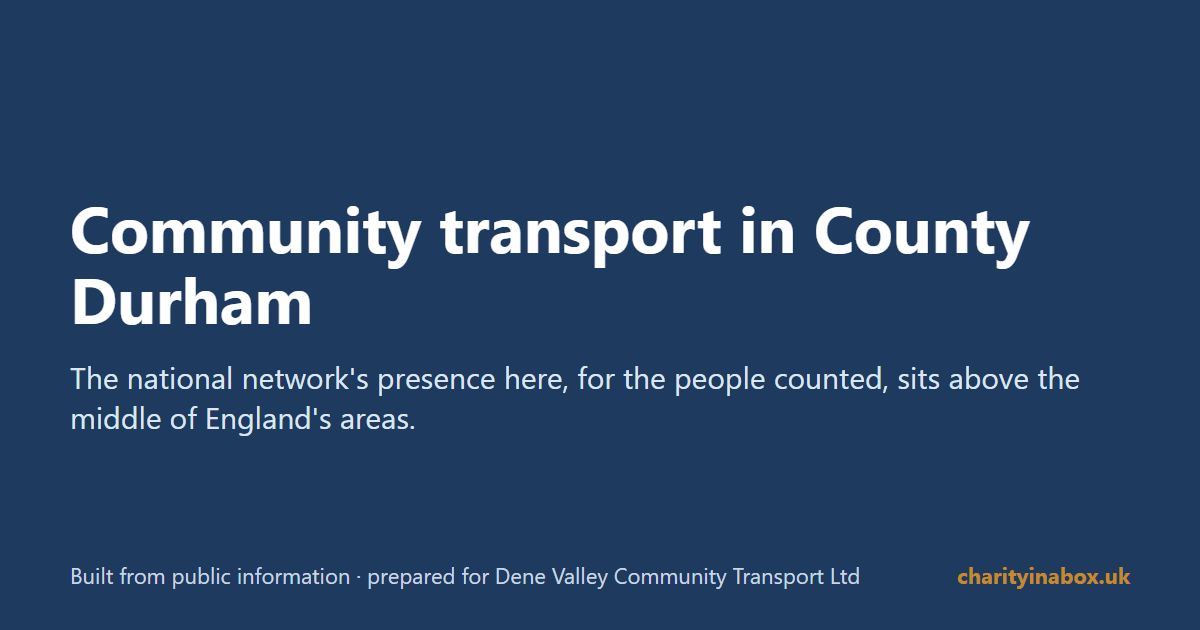 Community transport in County Durham