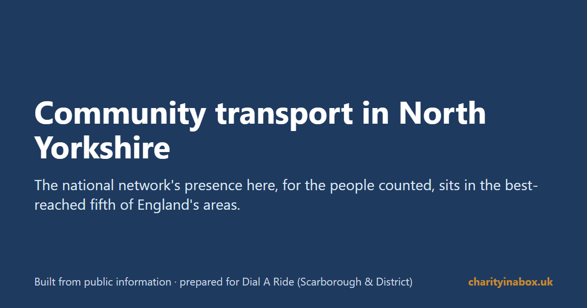 Community transport in North Yorkshire