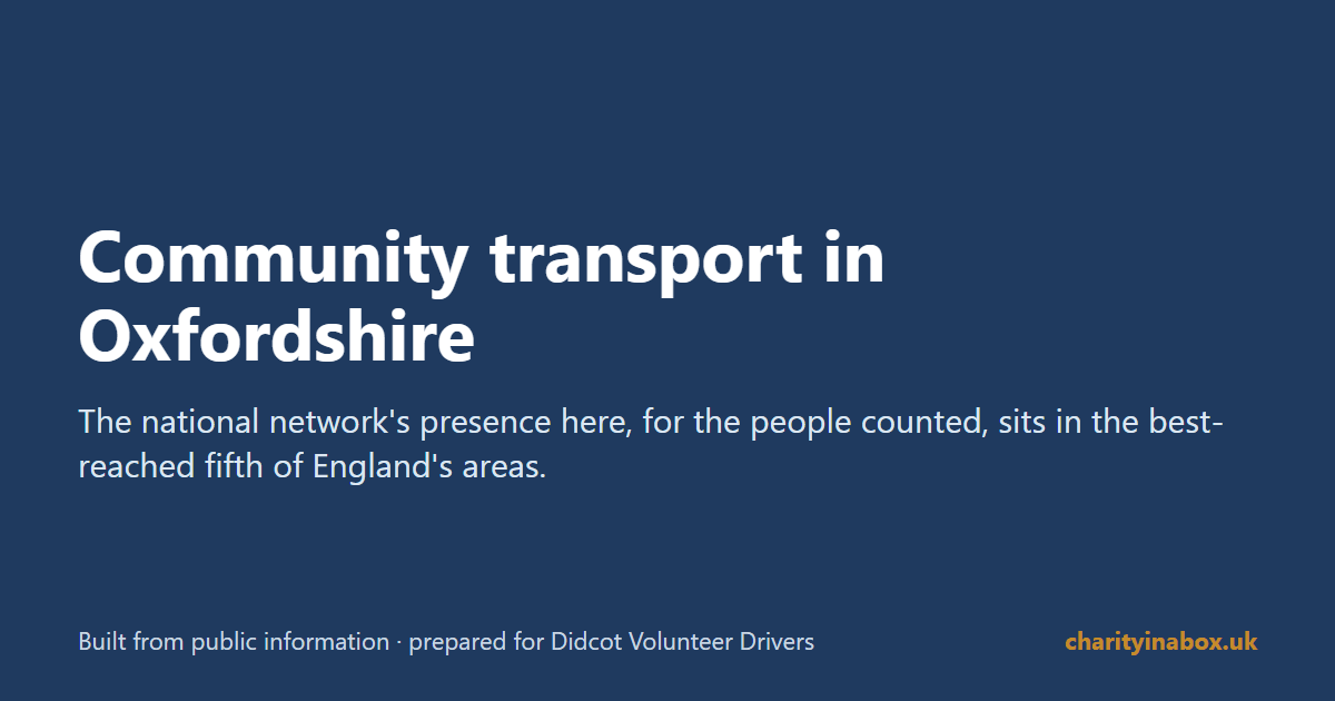 Community transport in Oxfordshire