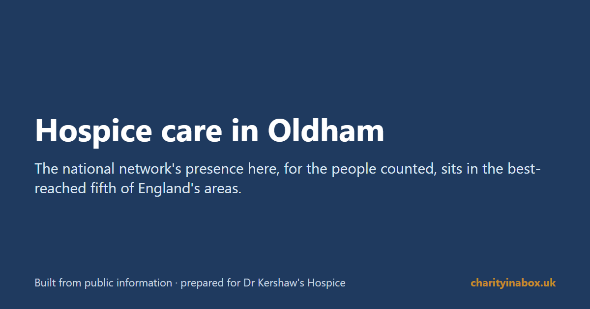 Hospice care in Oldham