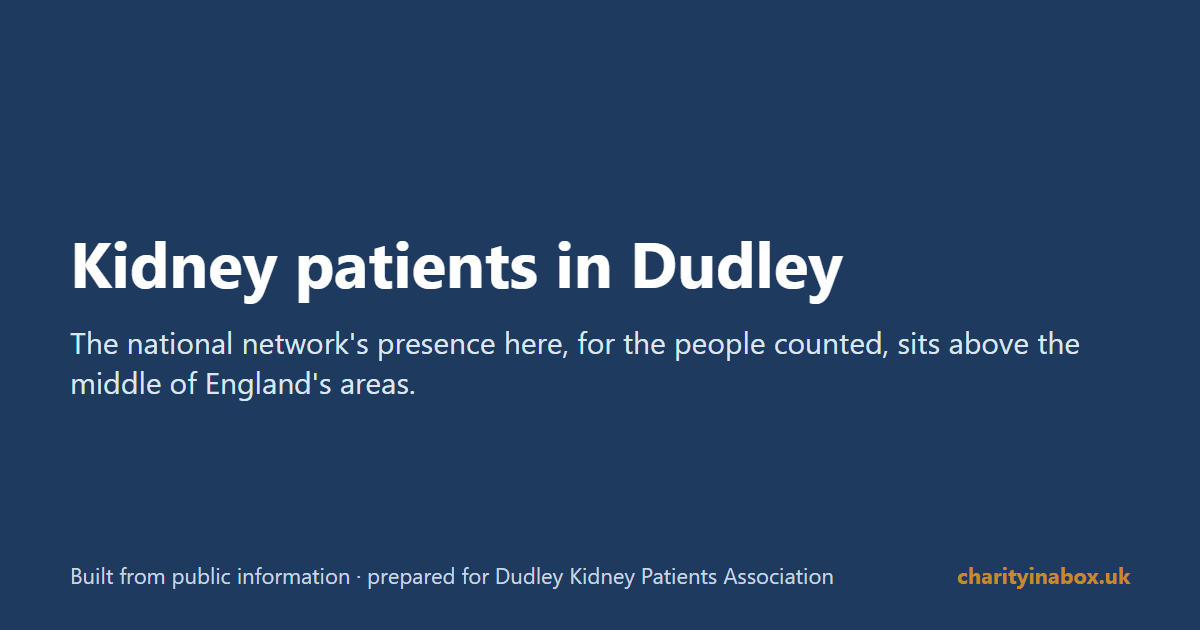 Kidney patients in Dudley