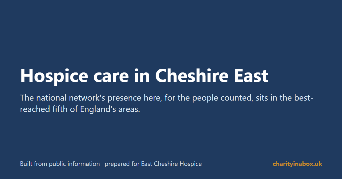 Hospice care in Cheshire East