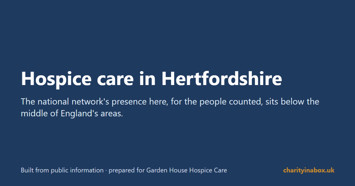 Hospice care in Hertfordshire