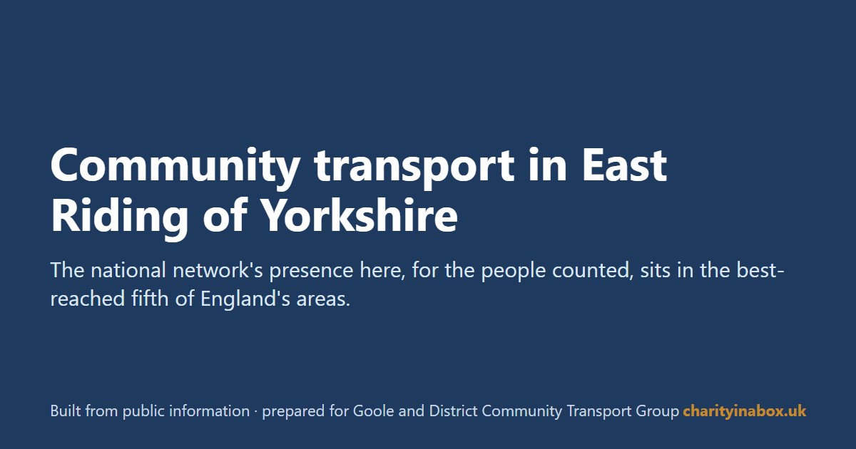 Community transport in East Riding of Yorkshire
