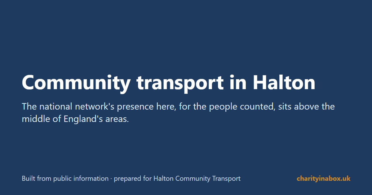 Community transport in Halton
