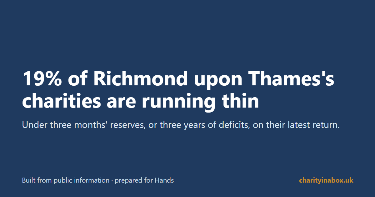 19% of Richmond upon Thames's charities are running thin