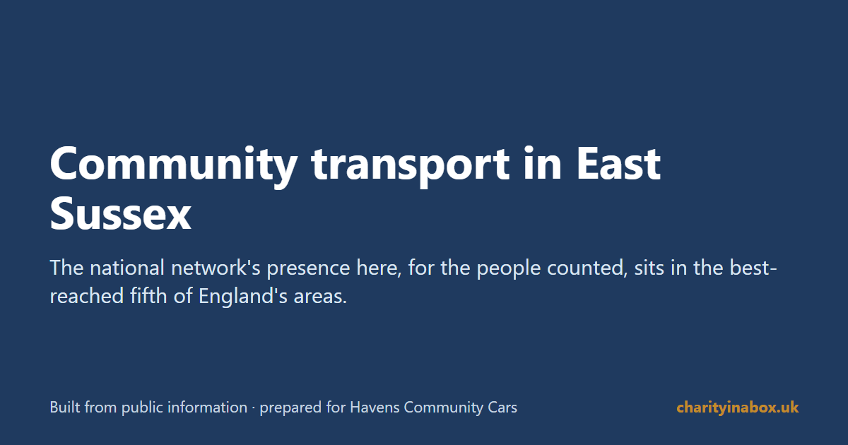 Community transport in East Sussex