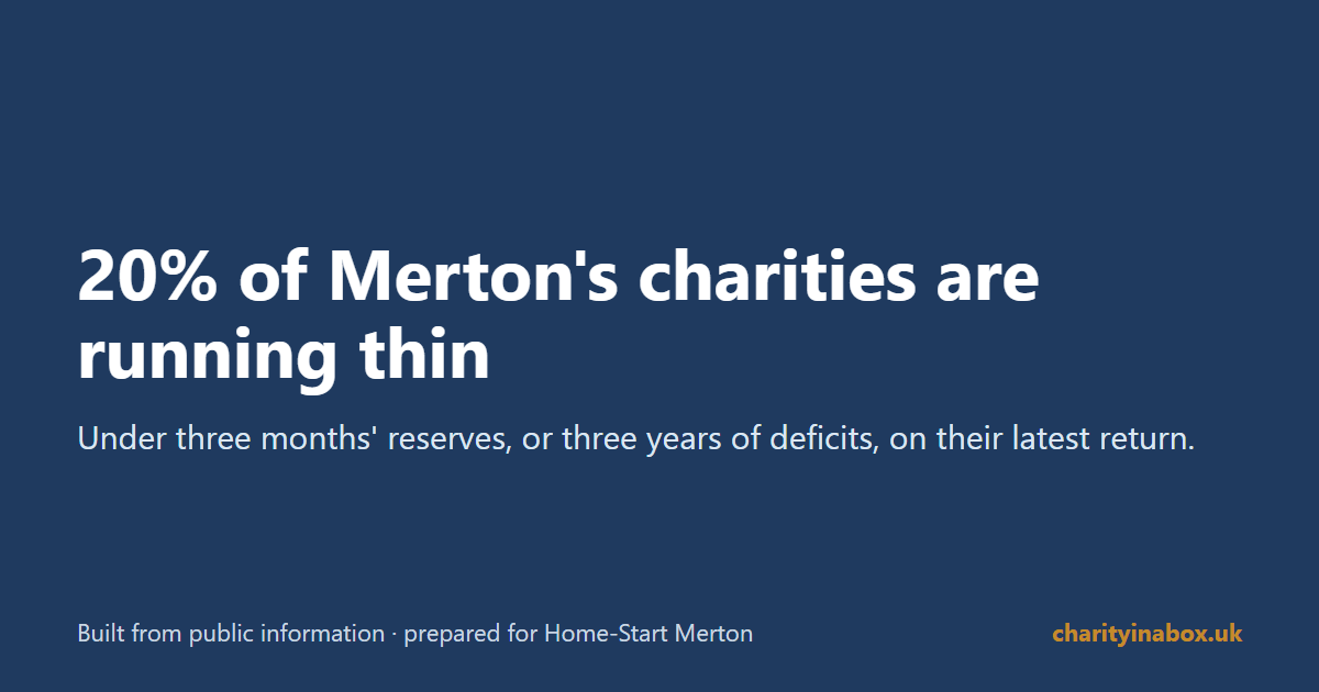 20% of Merton's charities are running thin
