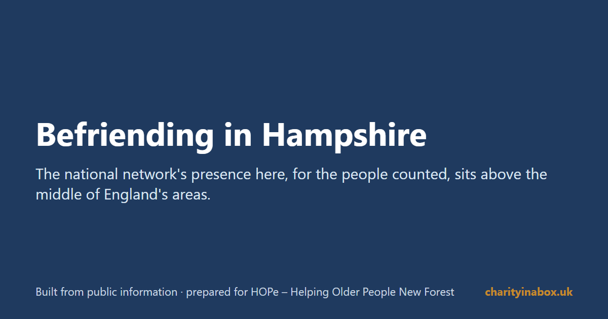Befriending in Hampshire