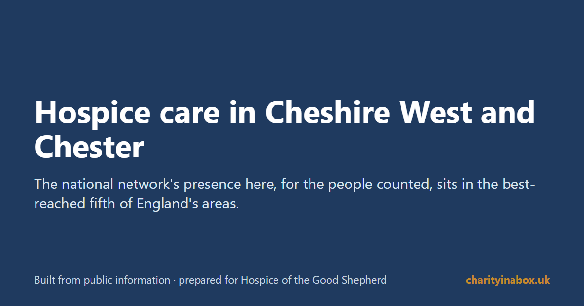 Hospice care in Cheshire West and Chester