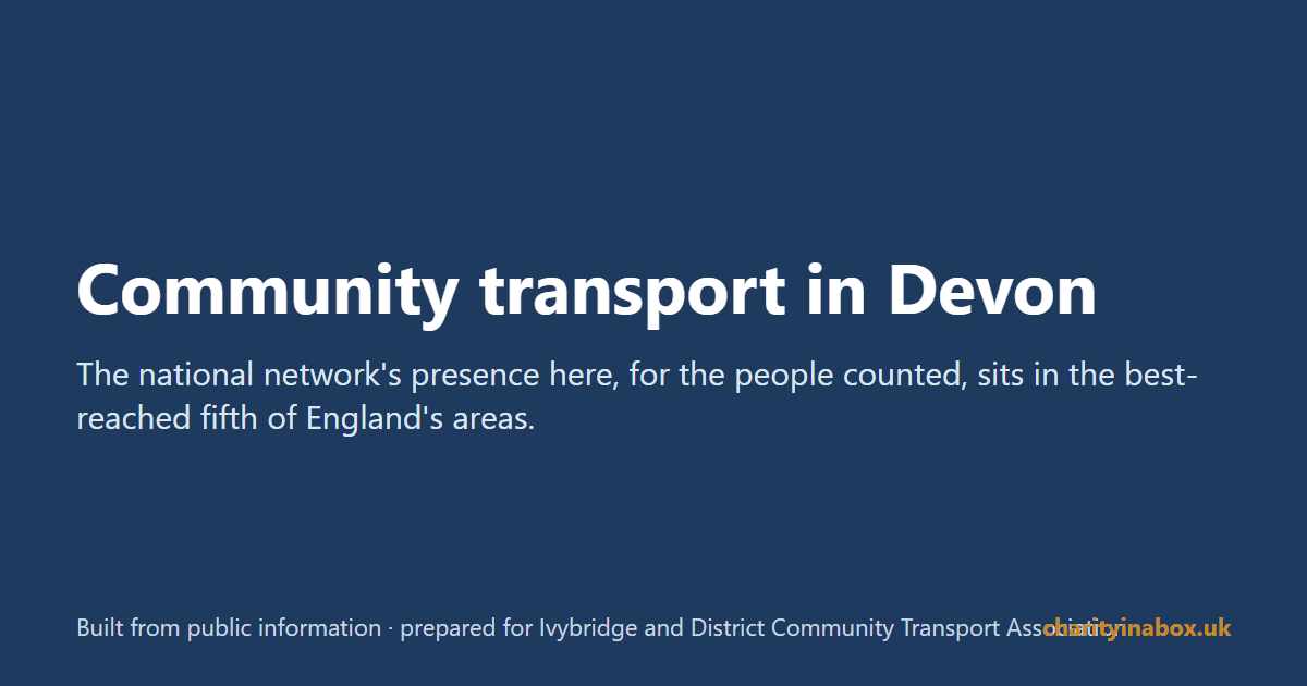Community transport in Devon