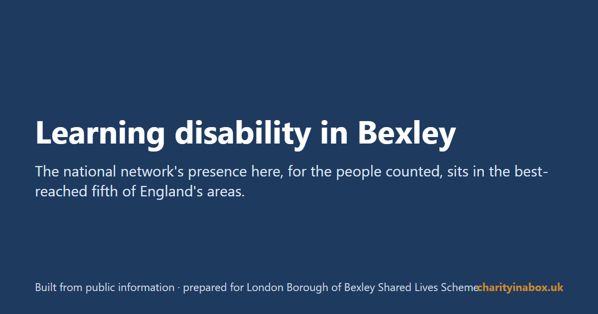 Learning disability in Bexley