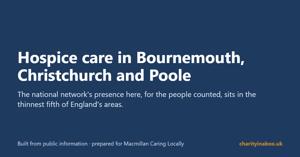Hospice care in Bournemouth, Christchurch and Poole