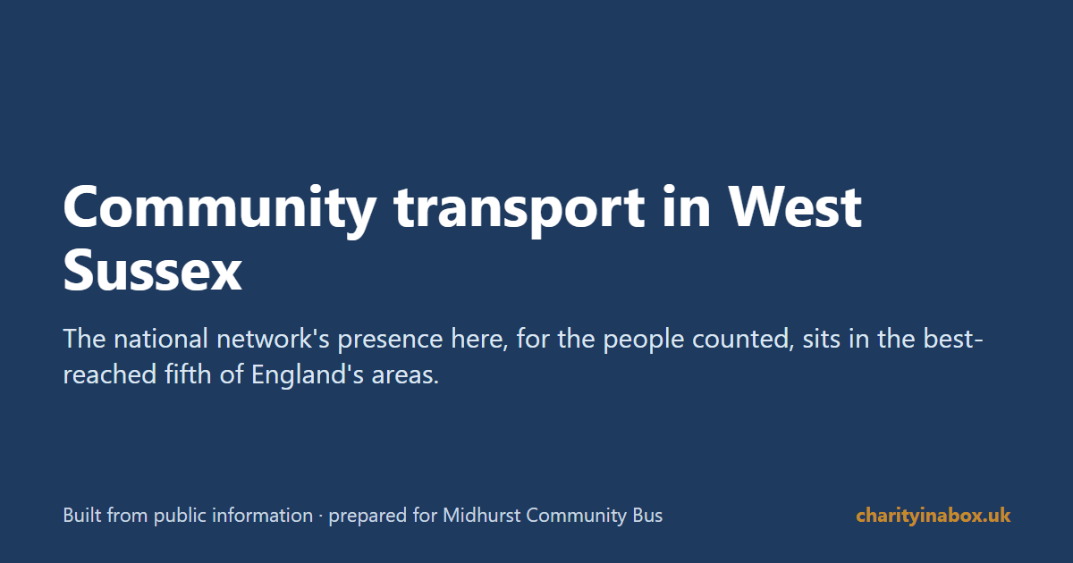 Community transport in West Sussex
