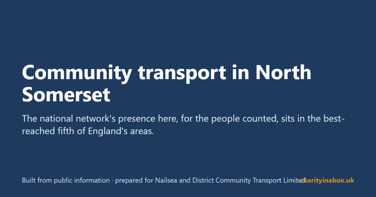 Community transport in North Somerset