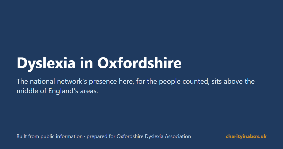Dyslexia in Oxfordshire