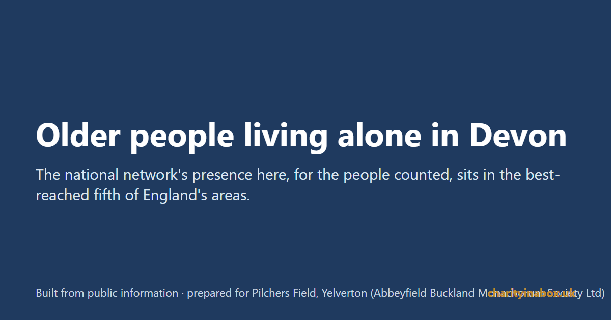 Older people living alone in Devon