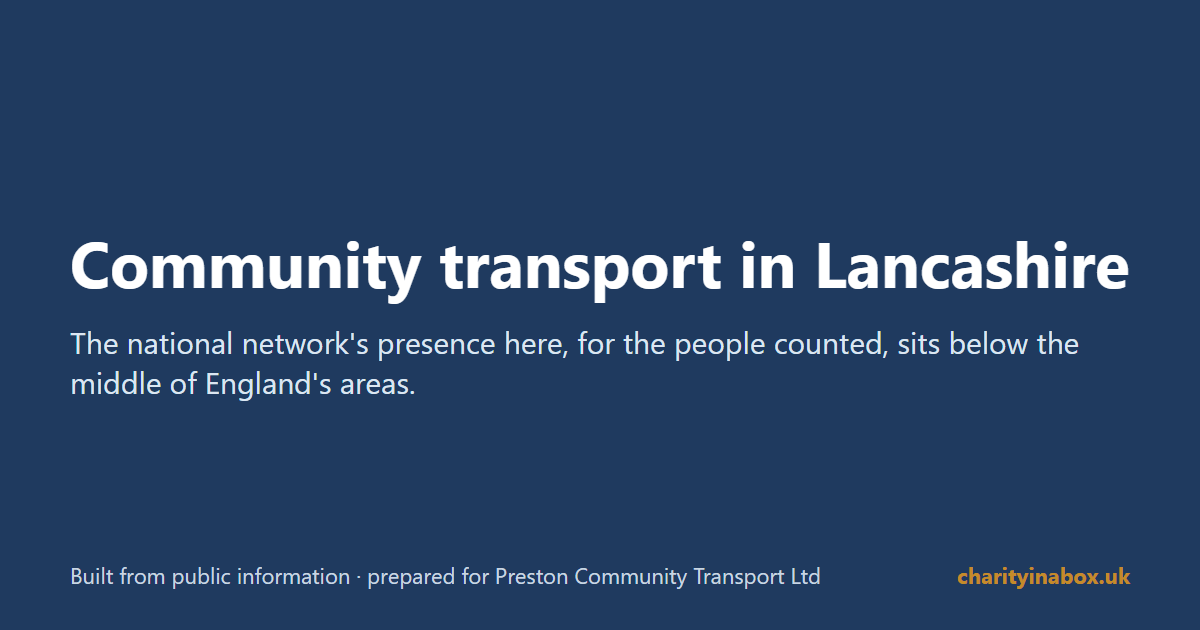 Community transport in Lancashire