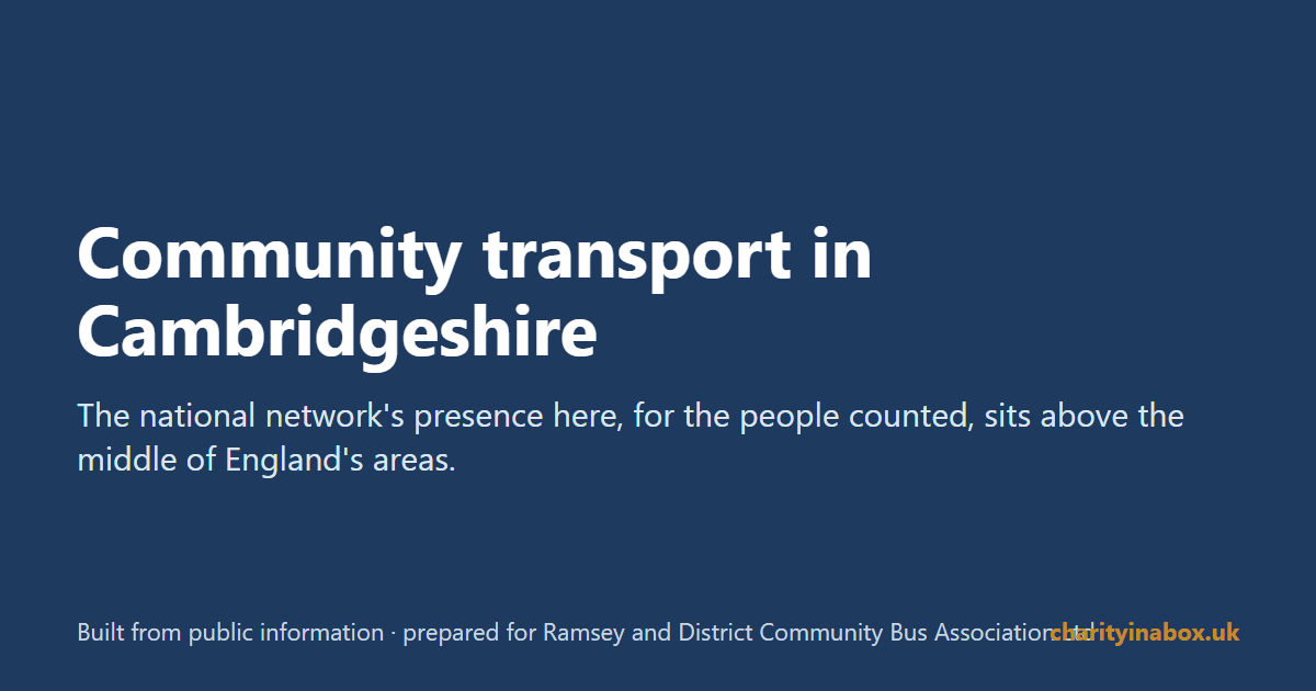 Community transport in Cambridgeshire