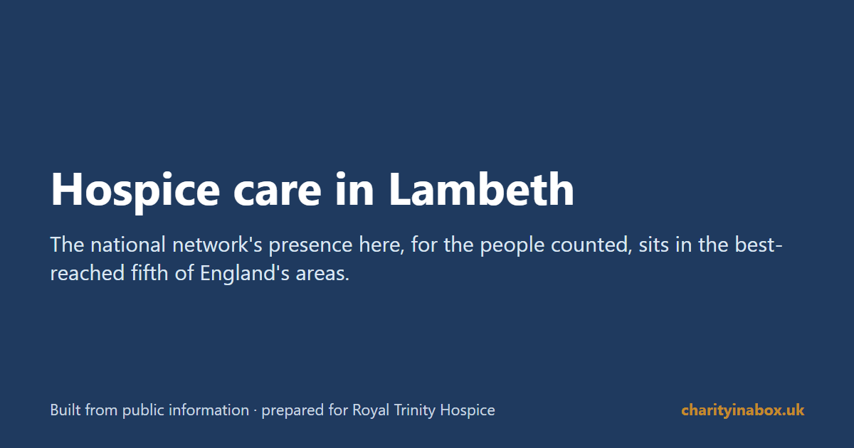 Hospice care in Lambeth