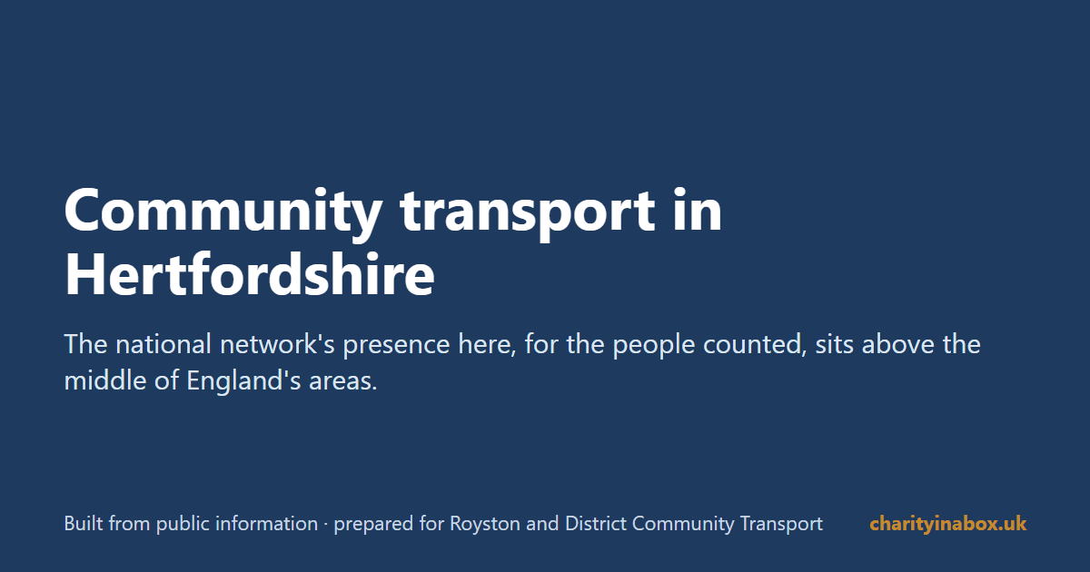 Community transport in Hertfordshire