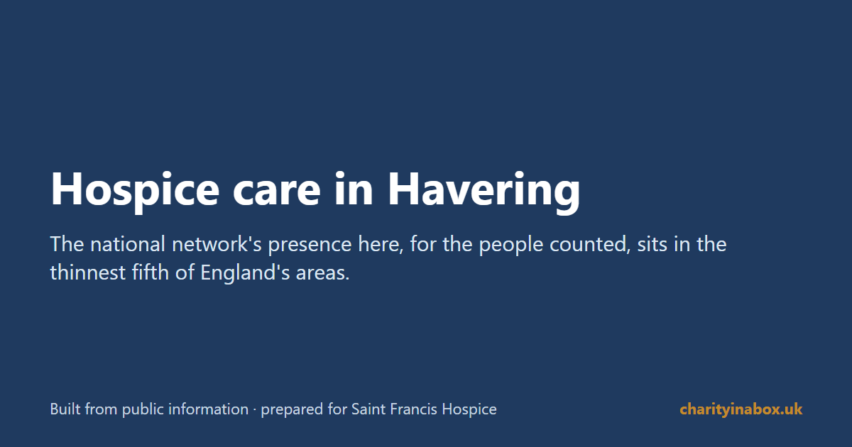Hospice care in Havering