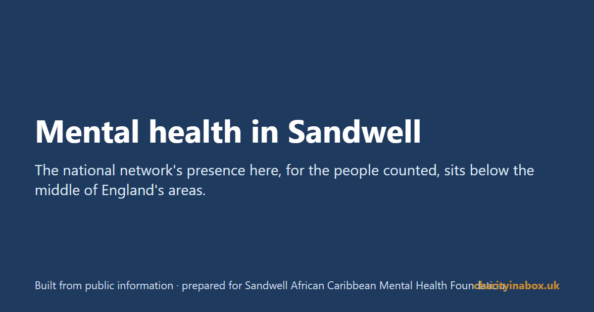 Mental health in Sandwell