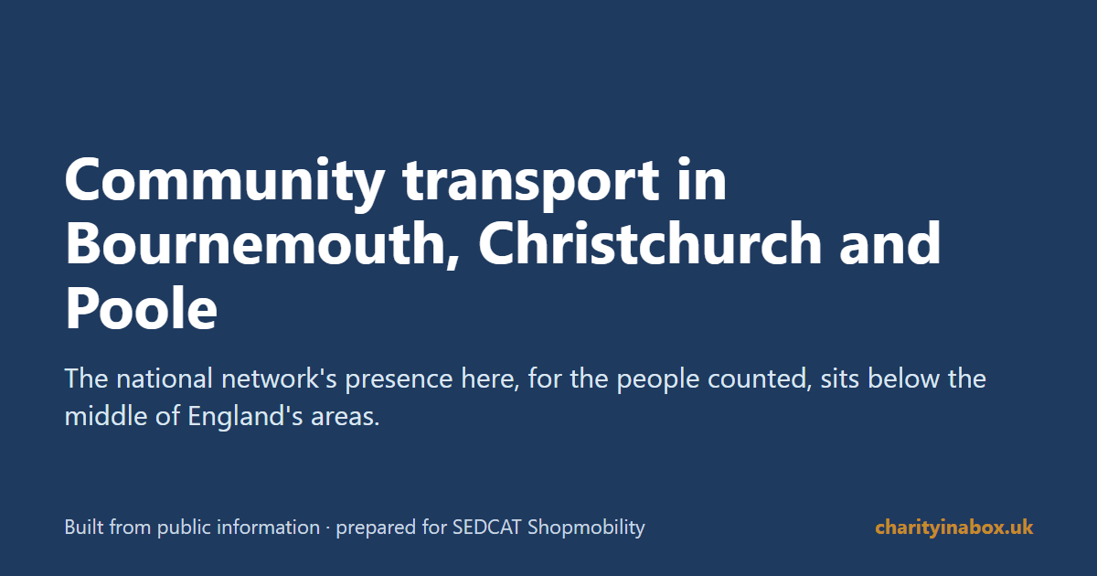 Community transport in Bournemouth, Christchurch and Poole