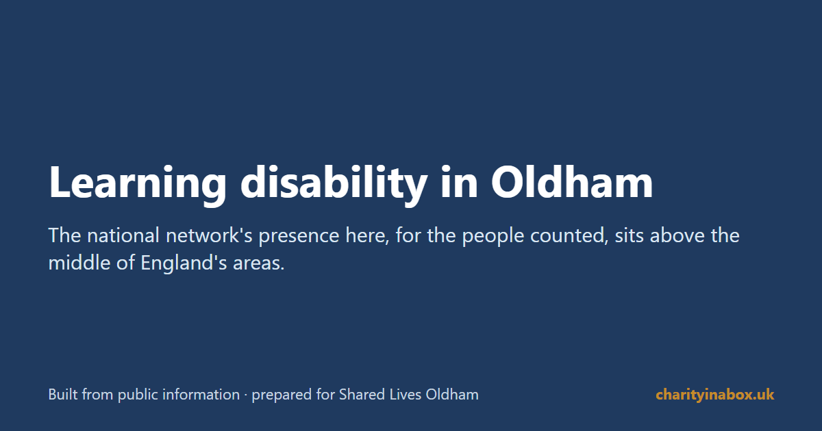 Learning disability in Oldham
